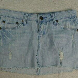 Vanilla Star Distressed Blue Jean Skirt Size Juniors 1